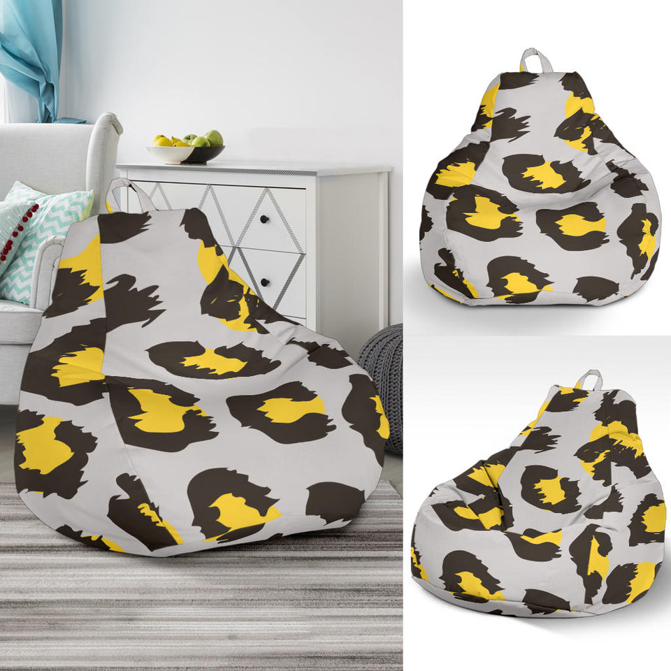 Gray Leopard Print Pattern Bean Bag Cover