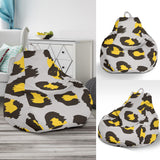 Gray Leopard Print Pattern Bean Bag Cover