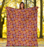 Gear Pattern Print Design 04 Premium Blanket