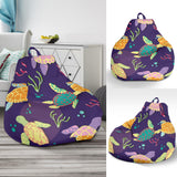 Colorful Sea Turtle Pattern Bean Bag Cover