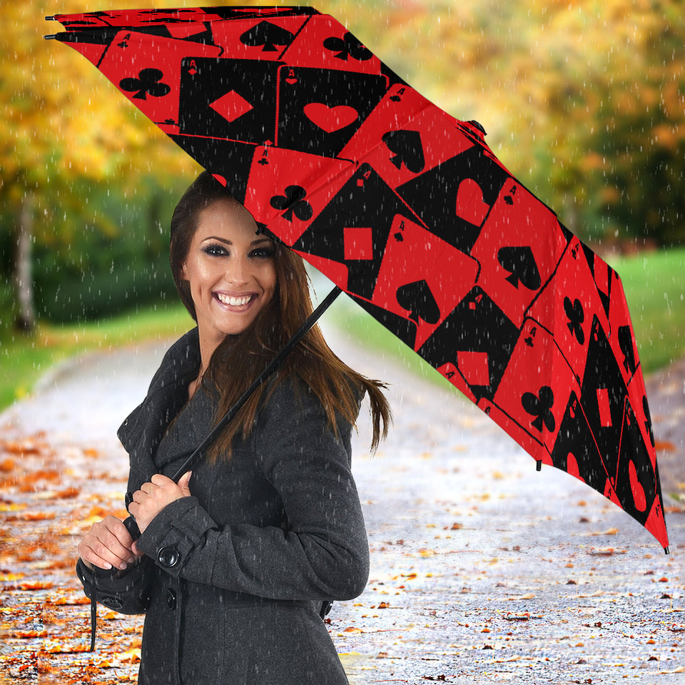 Casino Cards Suits Pattern Print Design 02 Umbrella