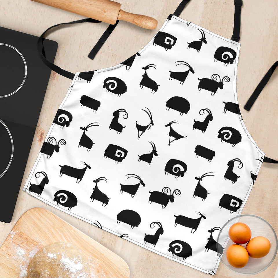 Goat Ram Pattern Adjustable Apron