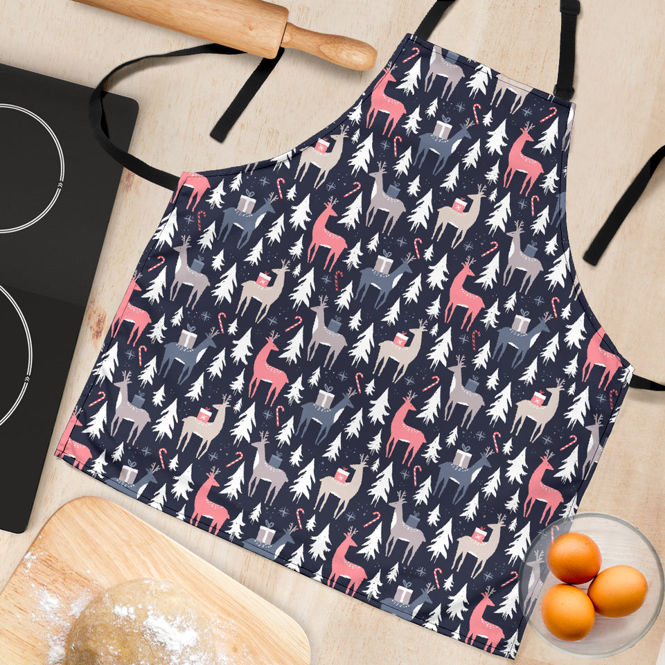 Deers Winter Christmas Pattern Adjustable Apron