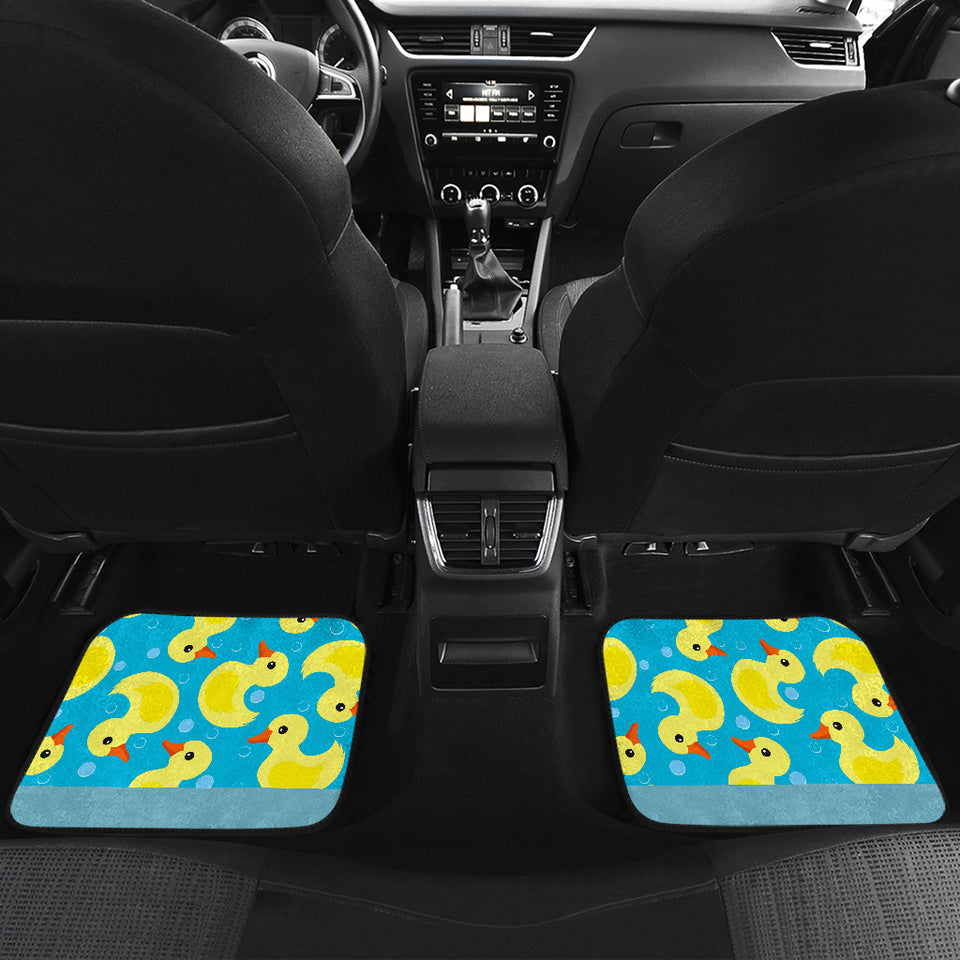 Duck Toy Pattern Print Design 04 Front and Back Car Mats
