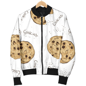 Sketch Style Cookie Pattern Women'S Bomber Jacket