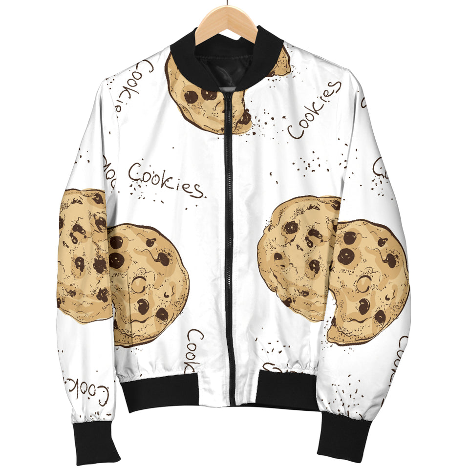 Sketch Style Cookie Pattern Women'S Bomber Jacket