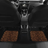 Coffee Bean Pattern Front And Back Car Mats