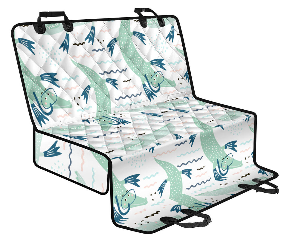 Crocodile Diver Pattern Dog Car Seat Covers