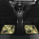 Eggplant Pattern Print Design 02 Front and Back Car Mats