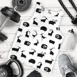 Goat ram pattern Men Tank Top
