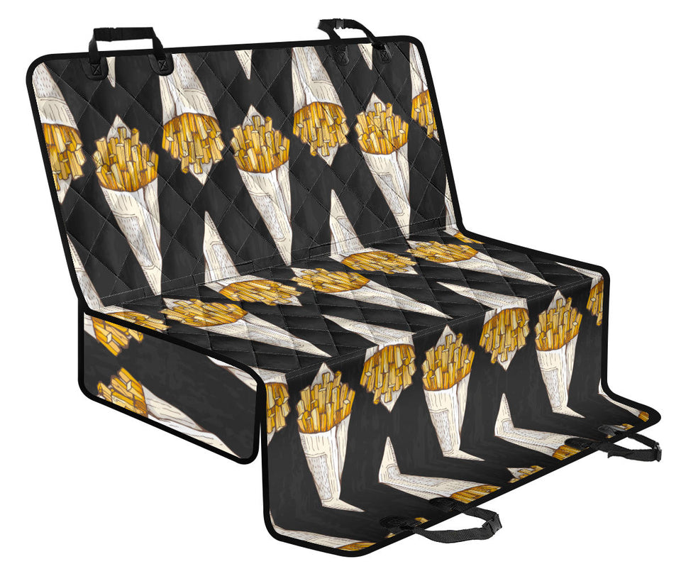 French Fries Dark Background Dog Car Seat Covers