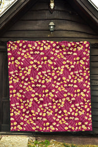 Popcorn Pattern Print Design 02 Premium Quilt