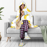 Banana Pattern Hooded Blanket