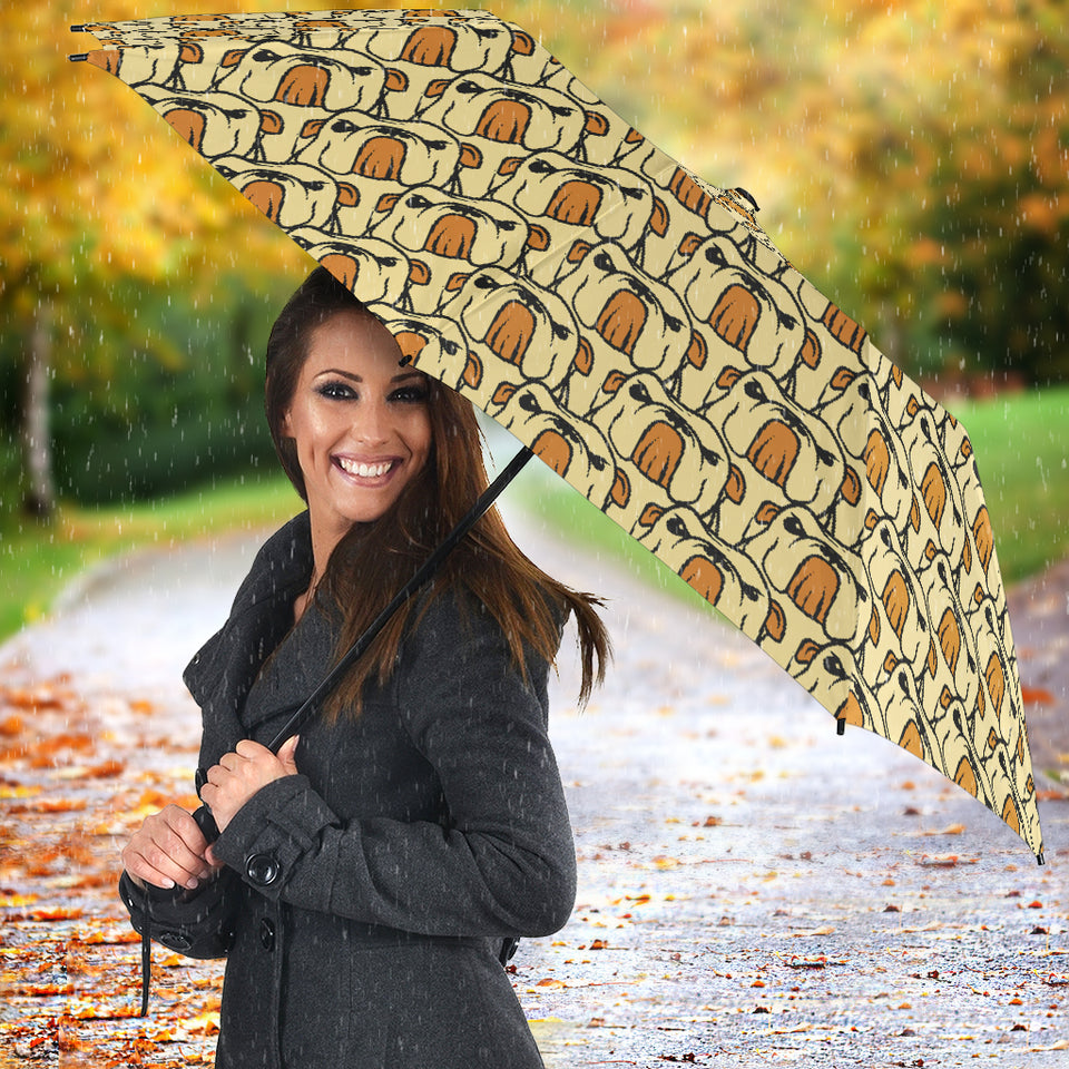 English Bulldog Pattern Print Design 02 Umbrella
