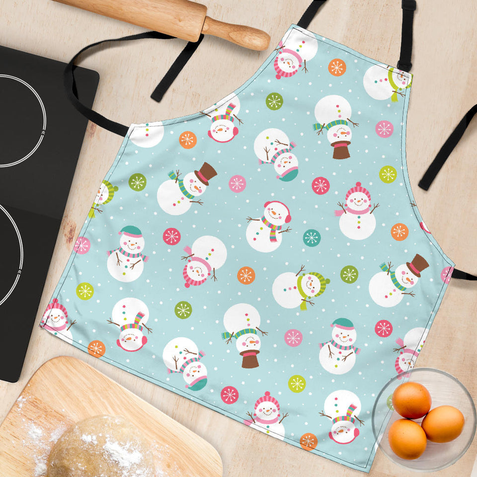Cute Snowman Snowflake Pattern Adjustable Apron