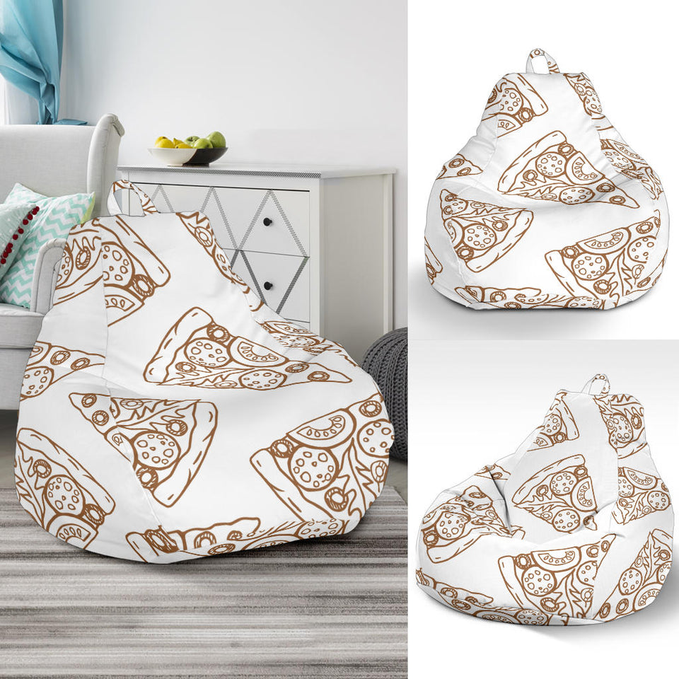 Hand Drawn Pizza Pattern Bean Bag Cover