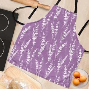 Lavender Flowers Purple Pattern Adjustable Apron