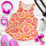 Tropical grapefruit pattern Women Racerback Tank Top