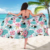 Toucan Tropical Flower Leave Pattern Sarong