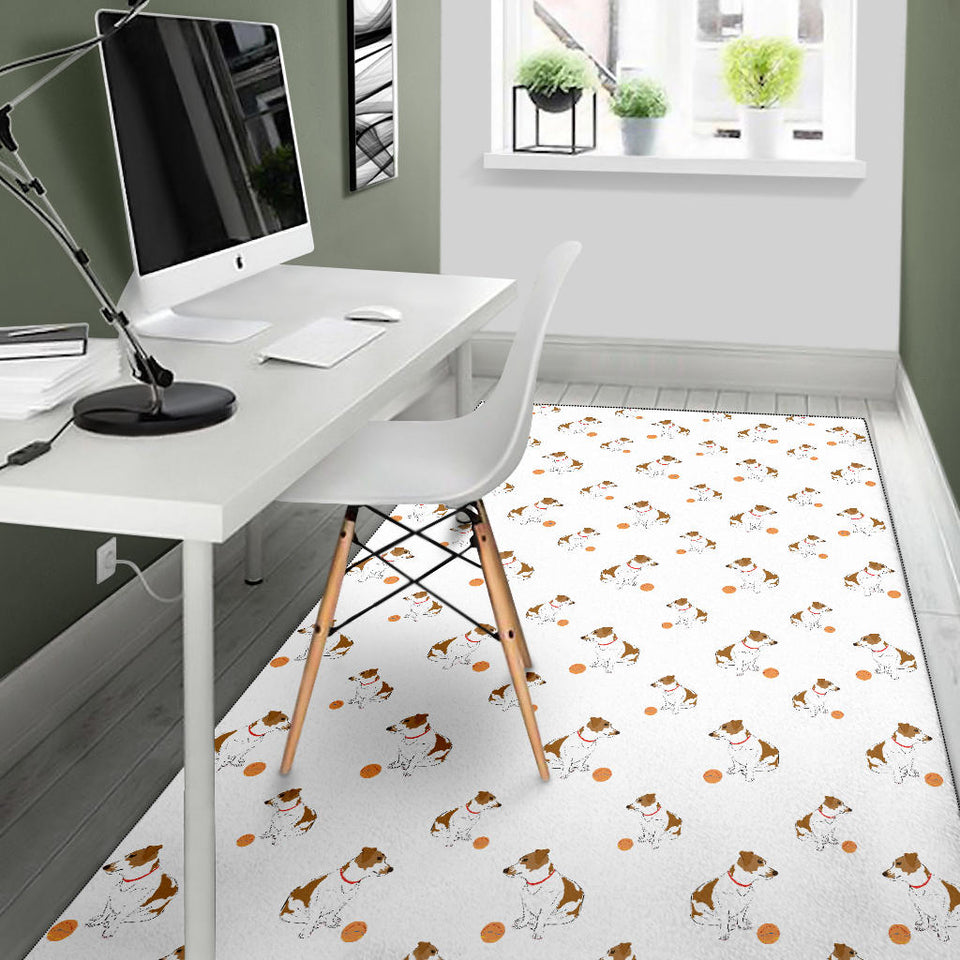 Jack Russel Pattern Print Design 05 Area Rug