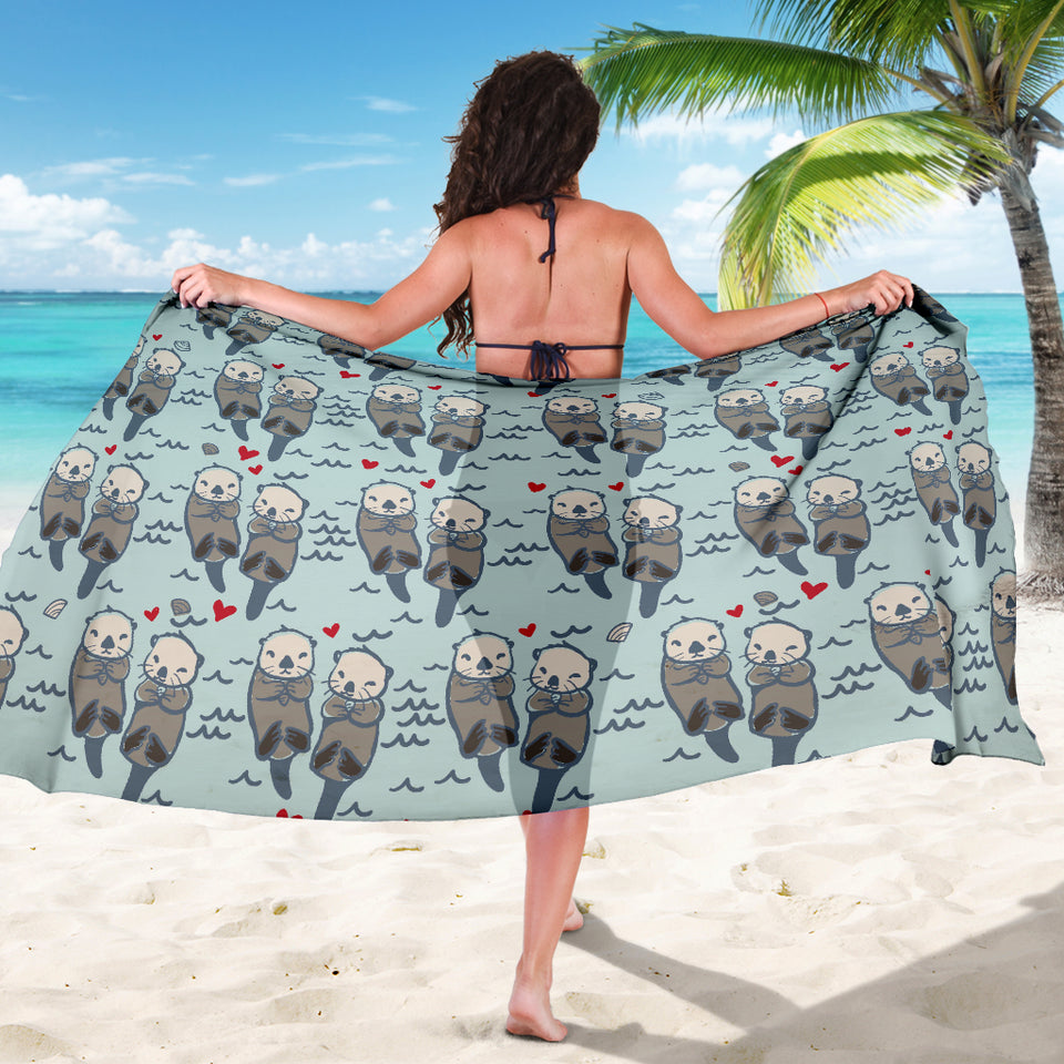 Lovely Sea Otter Pattern Sarong
