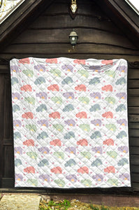 Hippopotamus Pattern Print Design 03 Premium Quilt