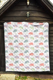 Hippopotamus Pattern Print Design 03 Premium Quilt