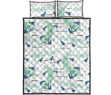 Crocodile diver pattern Quilt Bed Set