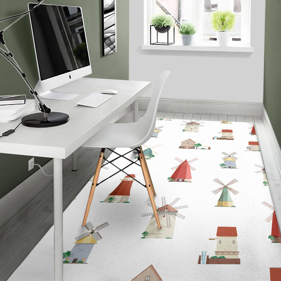 Windmill Design Pattern Area Rug
