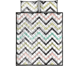 zigzag  chevron paint pattern Quilt Bed Set