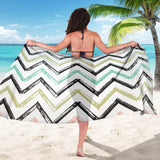 Zigzag  Chevron Paint Pattern Sarong