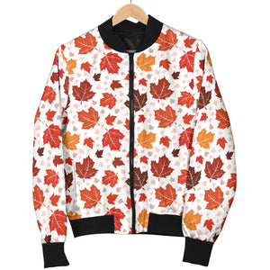 Colorful Maple Leaf Pattern Men'S Bomber Jacket