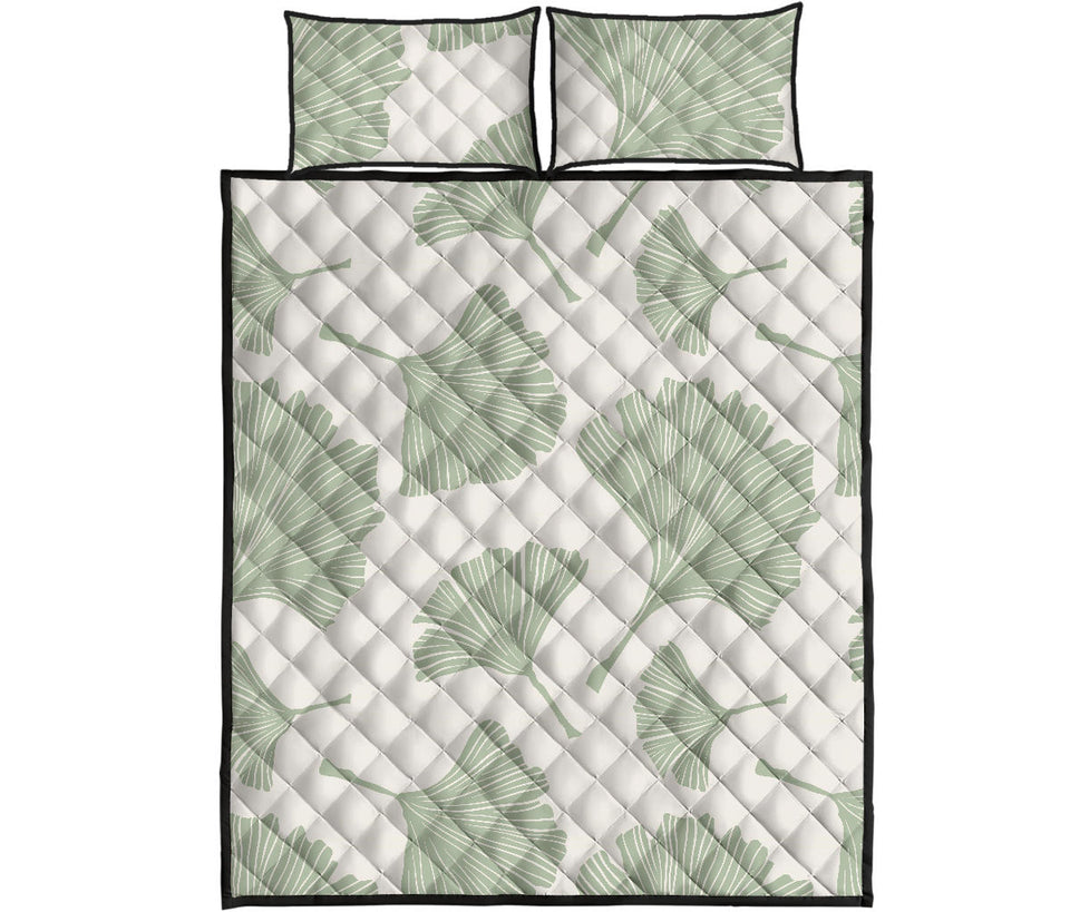 Ginkgo leaves pattern Quilt Bed Set