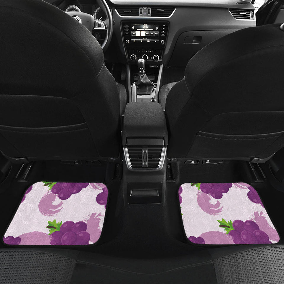 Cute Grape Pattern Front And Back Car Mats