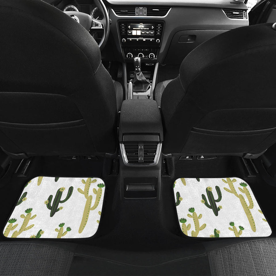 Cute Cactus Pattern Front And Back Car Mats