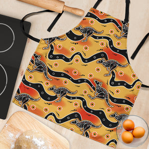 Kangaroo Australian Aboriginal Art Pattern Adjustable Apron