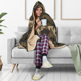 Horse Camo Camouflage Pattern Hooded Blanket