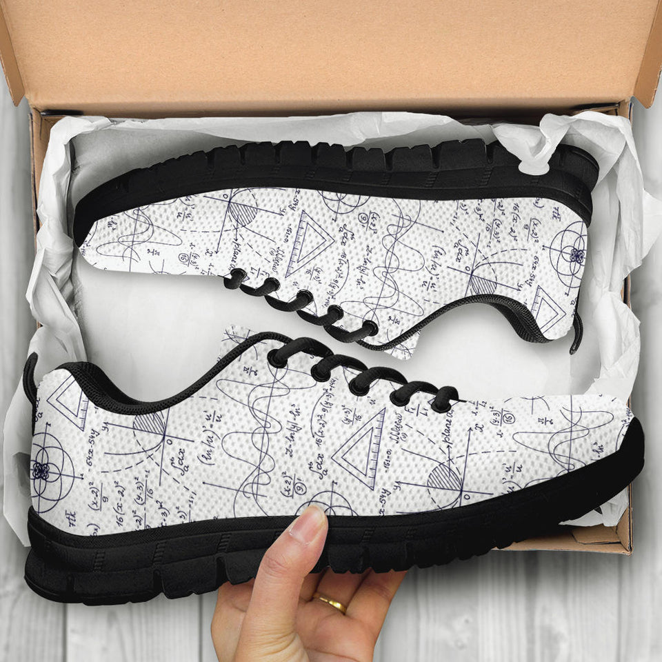 Math Pattern Print Design 03 Sneakers Pillow