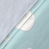 White Cute Hamsters Heart Pattern Premium Blanket