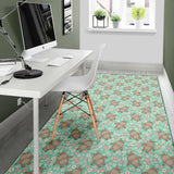 Hippopotamus Pattern Print Design 02 Area Rug