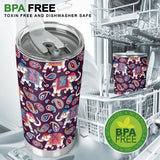 Elephant Indian Style Ornament Pattern Tumbler
