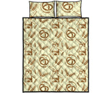 Windmill Wheat pattern Quilt Bed Set