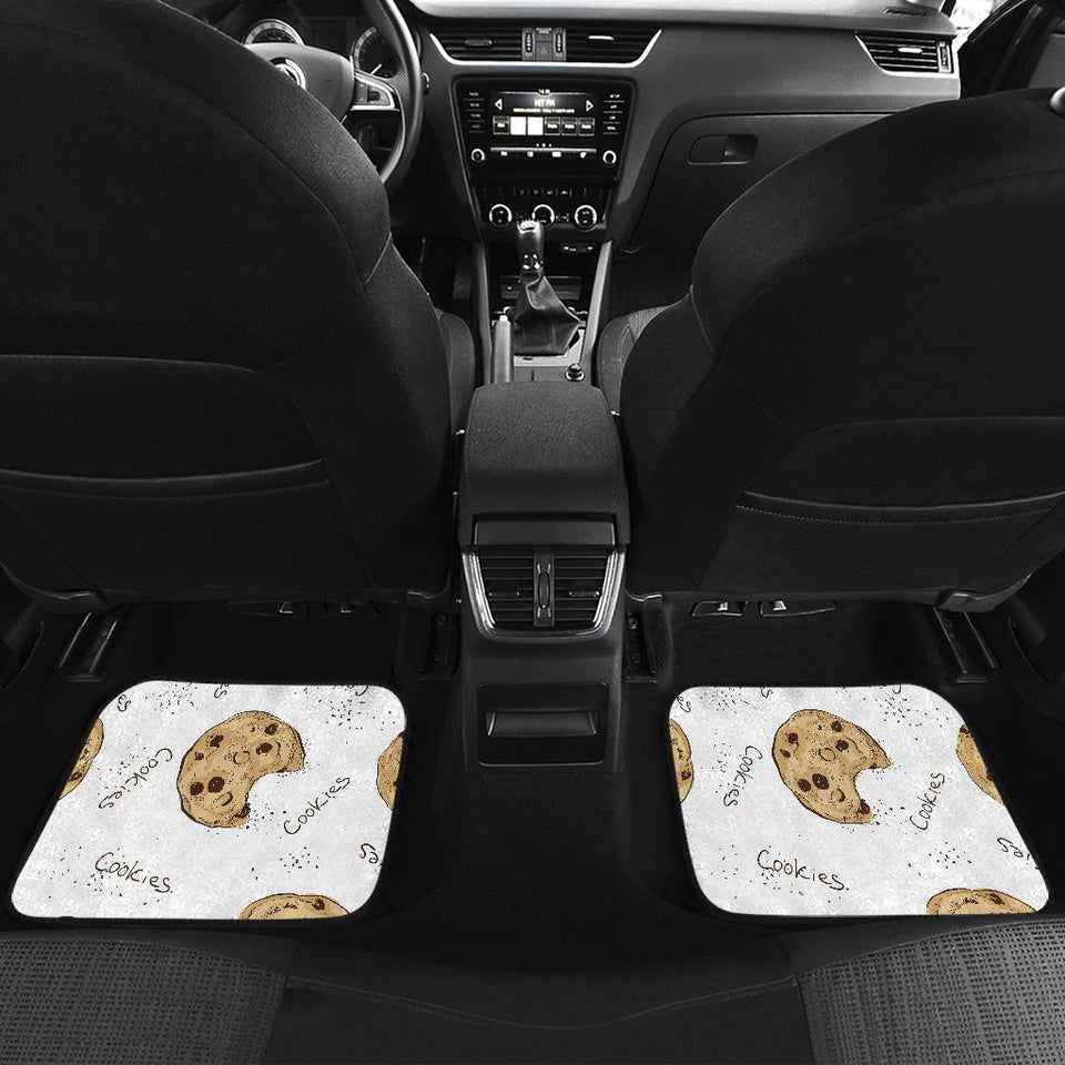 Sketch Style Cookie Pattern Front And Back Car Mats