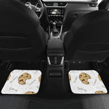Sketch Style Cookie Pattern Front And Back Car Mats