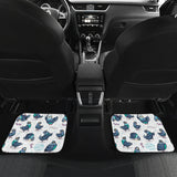 Pigeon Pattern Print Design 02 Front and Back Car Mats