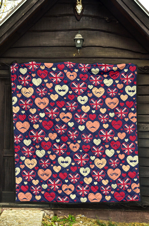 British Pattern Print Design 02 Premium Quilt