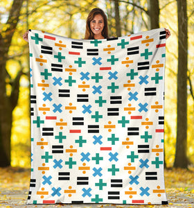 Math Pattern Print Design 05 Premium Blanket