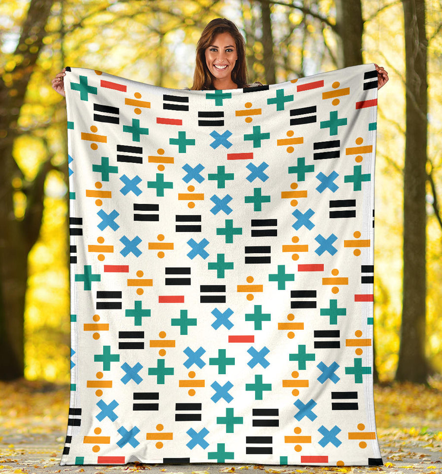 Math Pattern Print Design 05 Premium Blanket