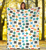 Math Pattern Print Design 05 Premium Blanket