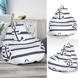 Anchor Rope Nautical  Pattern Bean Bag Cover